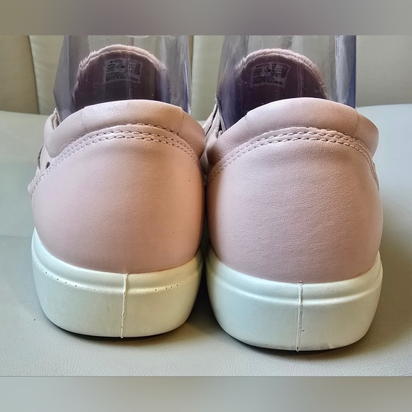 ECCO Women’s SOFT Size 7 Woven Slip On Leather Sneaker Walking Shoe Size 6 PINK - Picture 6 of 12